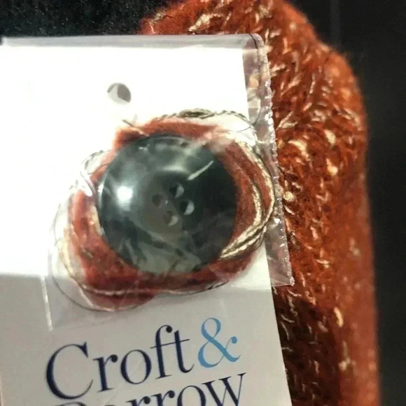 Croft & Barrow Knit Button down cardigan/ sweater,front pockets,cognac color - Picture 9 of 12